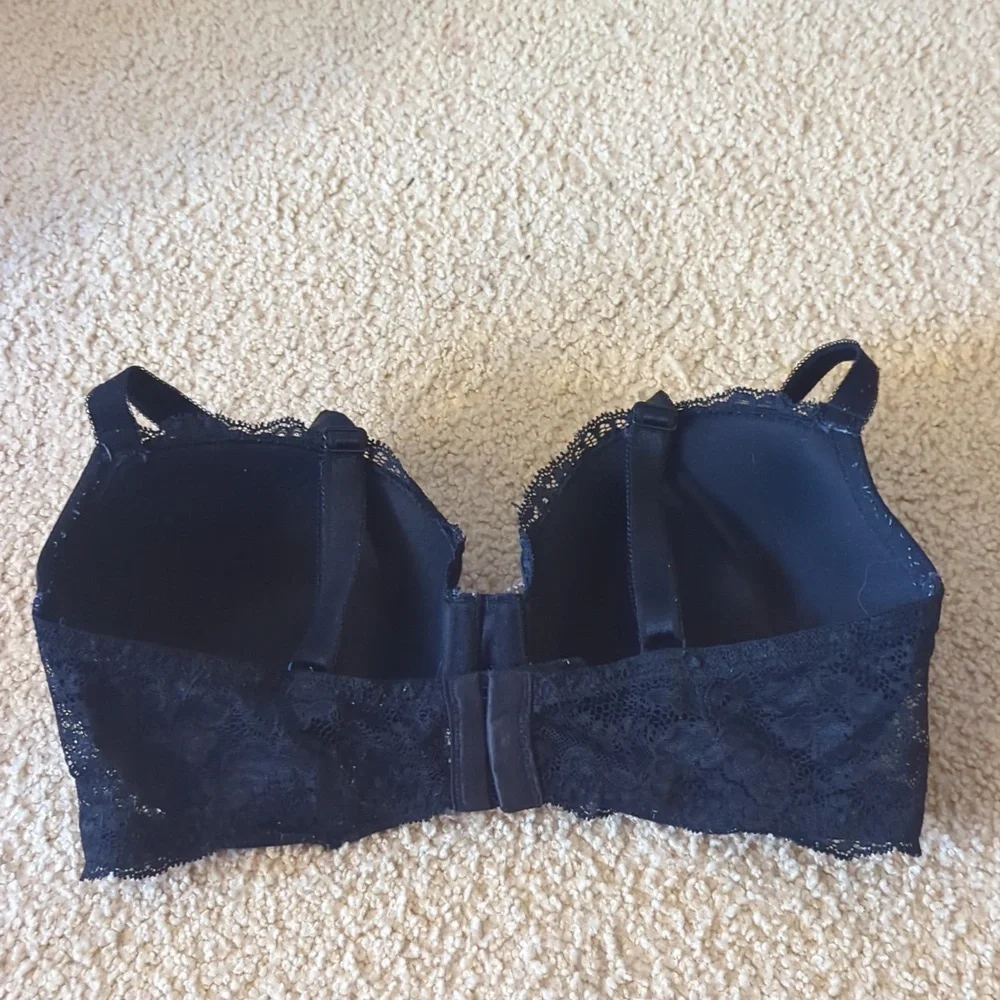 Victoria's Secret Dream Angels Lined Demi Black Bra Size 34 DD_4